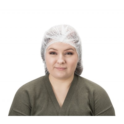 Disposable Pleated Bouffant Cap & Head Cover for Salon (21 inch)